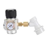 Bewinner 0-90 PSI Mini CO2 Regulator, Aluminium CO2 Regulator Charger Gas Ball Lock Home Brew Gas Disconnect Draft Beer Kegerator
