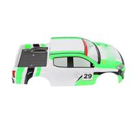Bewinner 1/10 Scale RC Car Body Cover Replacement for 26cm Wheelbase, Universal PVC Accessory Spare Part with Detailed Design (Green White)
