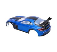 Bewinner 1/10 Scale RC Car Body Cover with Rear Wing for 26cm Wheelbase, Universal PVC Remote Control Car Cover Frame for Racing Cars (blue)