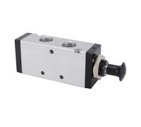 Bewinner 1/2 Inch NPT Push Pull Valve, 5 Way 2 Position Hand Lever Operated Air Control Valve for Pneumatic System, Direct Acting Type