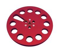 Bewinner 1/4 7 Inch Empty Tape Reel, Aluminum Alloy Take-Up Reel with 11 Holes for Universal Open Sound Tape Recorders, Nab Flange Design (Red)