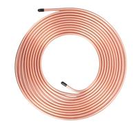 Bewinner 1/4 Inch 25FT Brake Line Tubing Roll, Galvanized Copper Replacement Brake Line Coil for Automotive Truck System Repair
