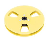 Bewinner 1/4 Inch 5 Inch Empty Tape Spool with 3 Hole Nab Hub for Reel to Reel Recorders, ABS Takeup Replacement Fit for Revox Studer Machines (Yellow)