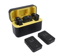 Bewinner 1 to 5 Wireless Lavalier Microphone for Camera PC Smartphone, Square Wireless Lapel Mic with Noise Cancelling, 8H Working Time for Video Recording Vlogging