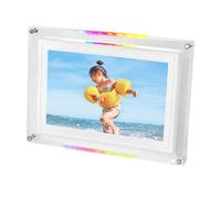 Bewinner 10.1 Inch WiFi Digital Picture Frame with 32GB Memory, Wireless App Transfer, Real Time Weather Display, Digital Picture Frames for Family, Smart Home Office Decor (UK Plug)