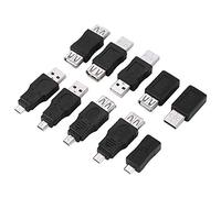 Bewinner 10 Pack USB2.0 Adapters Multiple Micro/Mini Female Male Converter Connectors USB Male to Female Adapter, USB to USB Adapters