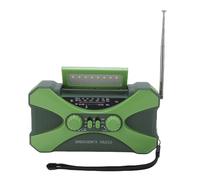 Bewinner 10000mAh Solar Hand Crank Emergency Radio, AM/FM/NOAA Weather Band with Flashlight,Motion Sensor Reading Light, USB Phone, SOS Alarm for Home, Camping (Green)