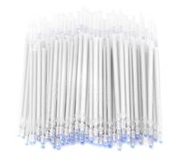 Bewinner 100pcs White Heat Erasable Pen Refills, High Temperature Disappearing Fabric Markers for Sewing, Leather, Garment, DIY, 60℃ Fade & -60℃ Reappear, 5.1in Steel Nib