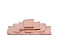 Bewinner 10PCS Copper Heatsink Shim for Laptop 20 * 20mm Copper Sheet Shim Piece Heat Sink Thermal Pad For GPU CPU Laptop(0.5MM)