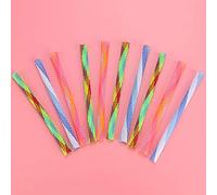 Bewinner 10Pcs Foldable Spring Cat Toys, Multi-Color Bouncing & Flexible Shape Interactive Pet Toys for Kittens, Fun Elasticity Cat Play