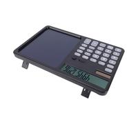 Bewinner 12 Digit Calculator with Notepad, Solar Battery Dual Power (Black)