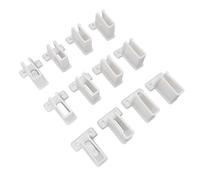 Bewinner 12 Pcs Wire Shelf End Bracket, White Plastic Heavy Duty Wall Mount Brackets for Closet, Cabinet, Wire Rack Support