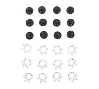 Bewinner 12 Set Witch Hat and Crown Cake Toppers, Mini Wizard Hats & Princess Crowns for Birthday Cupcake Decorations, Party Supplies (Silver)