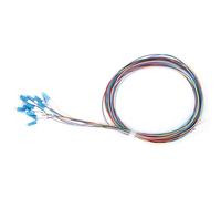 Bewinner 12 Strand Fiber Optic Pigtail LC/UPC Single Mode 1.5m Low Insertion Loss, Ceramic Ferrule Optical Fiber Pigtail for Network CATV