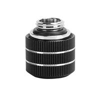 Bewinner 12mm Hard Tube Fitting, 20kg Anti-Dropping Screw G1/4, Water Cooling Compression Fitting with Sealing Ringsfor Silicone for PC Water Cooling System HYGKN-B12M (Black)