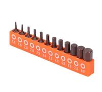 Bewinner 12Pcs 1/4 Inch Hex Bit Set S2 Alloy Steel 25mm for Drill & with Storage Holder