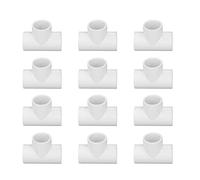 Bewinner 12PCS PVC Tee Pipe Fittings 32mm ID, Plastic Equal Diameter Joints Adapter for Water Supply, Resistant Durable Tee Connectors for Irrigation, Pool, Spas & Chilled Water (32mm)