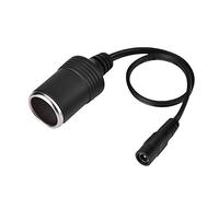 Bewinner 12V DC 5.5 x 2.1mm Female Cigarette Lighter Socket Power Supply Cable Adapter for Car Air Pump, Refrigerator, Black, Copper Core, Modern Style
