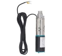 Bewinner 12V Deep Well Submersible Pump, Stainless Steel Screw Pump 1.2m³/h 30m Head, DC Solar Water for Reservoir with 7m Cord
