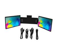 Bewinner 14.1inch Laptop Screen Extender, 1080P FHD IPS Dual Portable Extended Monitor, Portable Monitor Laptop Extension Screen Extender with Stand Dual Monitors for 13.3-16.1in Laptop