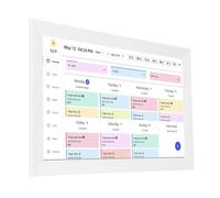 Bewinner 15.6 Inch Digital Calendar Chore Chart, Smart Digital Calendar Planner, 1080P Touchscreen, Interactive Chore Chart and Meal Planning, for Family Schedules, Wall Mount Included (white)