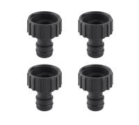 Bewinner 15mm Thread Adapter 10 Pack Plastic Sealable Durable Hose Connector for Garden Watering G3/4 Female Thread Nipple Interface Garden Accessories (6 minutes internal)