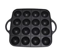 Bewinner 16 Takoyaki Grill Pan, Nonstick Aluminum Alloy Cooking Plate with 16 Grids for Octopus Meatballs and More, Compact Design for Home Kitchen Use