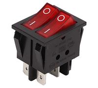 Bewinner 16A 125/250VAC Rocker Switch Panel, ON Off Toggle Switch with Red LED Light for Boat, Vehicle, Home Appliance, Industrial Equipment