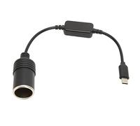 Bewinner 1Ft/30cm USB C to Car Cigarette Lighter Adapter Cable, 5V USB C Male 12V Car Cigarette Lighter Socket Female Cable Converter, for Driving Recorder,Automotive Electronic Equipment
