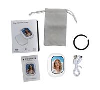 Bewinner 2.01in Magnetic Vlog Selfie Monitor Screen for Phone, BT (White)