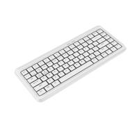 Bewinner 2.4G Wireless Keyboard, 84 Keys Compact Silent Scissor Switch Keyboard for Desktop PC Laptop, 12 Multimedia Keys, Automatic Sleep and Power Saving (White)