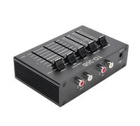 Bewinner 2 in 1 Phono Preamp and Equalizer, 2 Channel Digital Sound Equalizer, 3 Band 12dB High Mid Low Tone Adjustment Balanced Volume Control 5V Adapter for Record Player