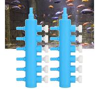 Bewinner 2-Pack Aquarium Air Splitter, 6-Way Air Pipe Distributor for Fish Tank Oxygen Pump, 4mm Adapter Accessory (One point six)