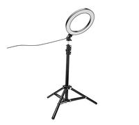 Bewinner 20cm LED Ring Light Dimmable Selfie Phone Holder Tripod USB Laptop Photography Video Live Streaming Lamp, 3 Color Modes 10 Brightness Levels with Clamp and 1/4" Screw