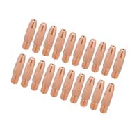 Bewinner 20Pcs M6 Copper Contact Tips 1.0mm for Binzel 24KD MIG/MAG Welding Torch, Red -Resistant Welding Contact Tip Nozzle, Sturdy Durable M6 Tip with Long Service (1.0)