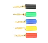 Bewinner 2mm Banana Plug Jack 20 Pcs Set Mixed Colors Test Probes Connector for Amplifier Speaker Wire - High Durability Signal Transfer, Red Green Yellow Blue Black