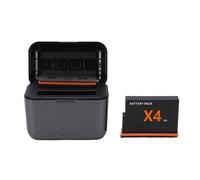 Bewinner 2PCS 2050mAh Replacement Battery Kit for X4 Air Action Camera, Dual Slot Type-C Charging Case with Storage Box & Micro SD Card Slots