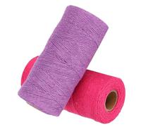 Bewinner 2Pcs 8/4 Warp Yarn, 250m Pure Cotton Weaving Yarn for Knitting Machine, Hand Weaving, Carpet, Blanket, Sewing Accessories