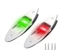 Bewinner 2pcs Premium-quality 12V LED Navigation Lights Bright Navigation Lights for Marine Boat Red and Green Light Easy Installation Suitable for Ship