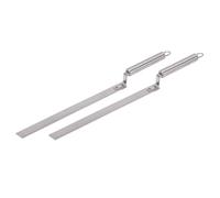 Bewinner 2PCS Stainless Steel Honey Scraper, Slanted Ultra Thin Honey Extraction Tool for Beekeeping, 15.7in Long Beehive Scraper for Frame Cutting & Wax Removal, Rustproof Beekeeping