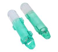 Bewinner 2PCS Underwater Fishing Light Fiber Optic LED Deep Drop Fishing Light, Flashing Fish Attractants Lamp, Water Activated, 360° Wide Range, Intermittent Mode, Portable Acrylic (Green)