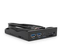Bewinner 3.5 Inch Front Panel Hub, 6 Ports Internal Metal USB Hub, 2xUSB 3.0, USB C, 3.5mm, SD/TF Internal Card Reader, 5Gbps Floppy Drive Panel for XP 7 8 10 11 2003 for LINUX