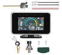 Bewinner 3-in-1 Car LCD Meter, Digital Oil Pressure Voltage Water