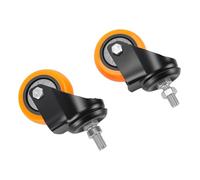 Bewinner 3 Inch Heavy Duty Locking Caster Wheels with Brake, 2 Pack 75mm Industrial Swivel Casters M12x30mm Stem, 198Lbs Load Capacity Silent Utility Cart Casters