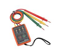 Bewinner 3 Phase Rotation Tester SM852B, Digital Phase Sequence Meter 60-600V AC, Portable 3 Rotation Indicator with LED & Buzzer, Open Detection for Electricians, Wide