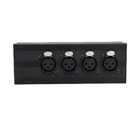 Bewinner 3 Pin XLR 1 Male to 4 Female Splitter Box, Aluminum Alloy Balanced Audio Converter, 24K Gold Plated Contacts, Zero Phase Error for Mixer, Microphone, PA System, Stage