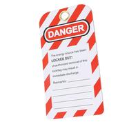Bewinner 30 PCS Lockout Tag Reusable, Danger Do Not Operate Safety Warning for Industrial Electrical - 5.7x3 Inch Metal PVC Engraved Lockout Tagout with Rewritable