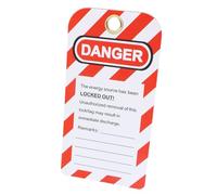Bewinner 30 PCS Lockout Tag Reusable, Danger Do Not Operate Safety Warning for Industrial Electrical - 5.7x3 Inch Metal PVC Engraved Lockout Tagout with Rewritable