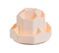 Bewinner 360-Degree Rotatable Pen Holder Premium Quality Desktop Organizer Smooth Edges Versatile Makeup Brush Stationery Supplies Organizer Pink Plastics 178mm for Kids Classmates Nice Gift (Pink)