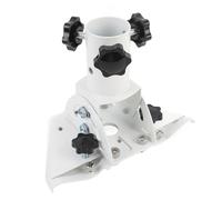 Bewinner 360° Rotation Adjustable Stainless Steel Satellite Mount Pipe Adapter for Mini Dish, Easy Installation, Roof Mounting, ABS Material